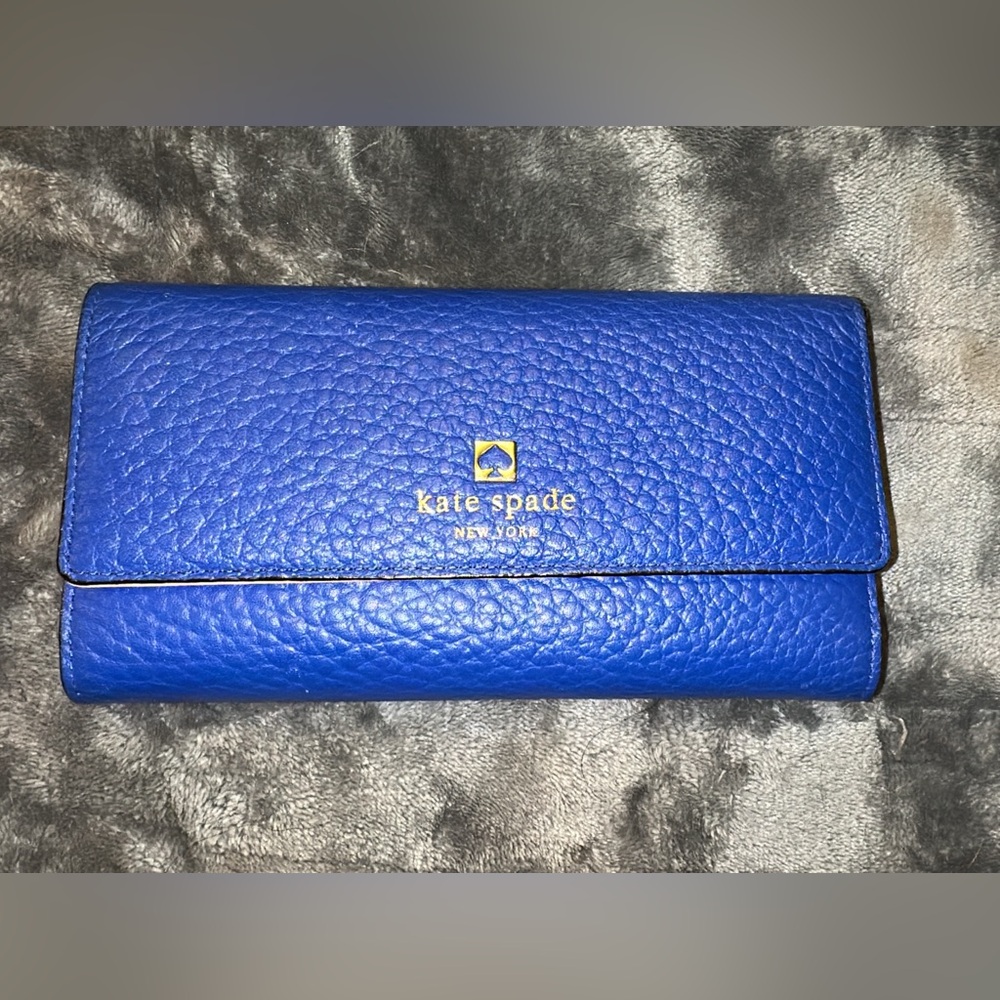 Kate Spade Royal Blue Leather Wallet